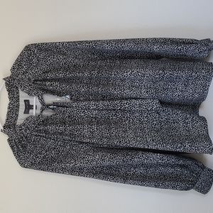 The Limited Black Leopard Tie Blouse. Size Medium